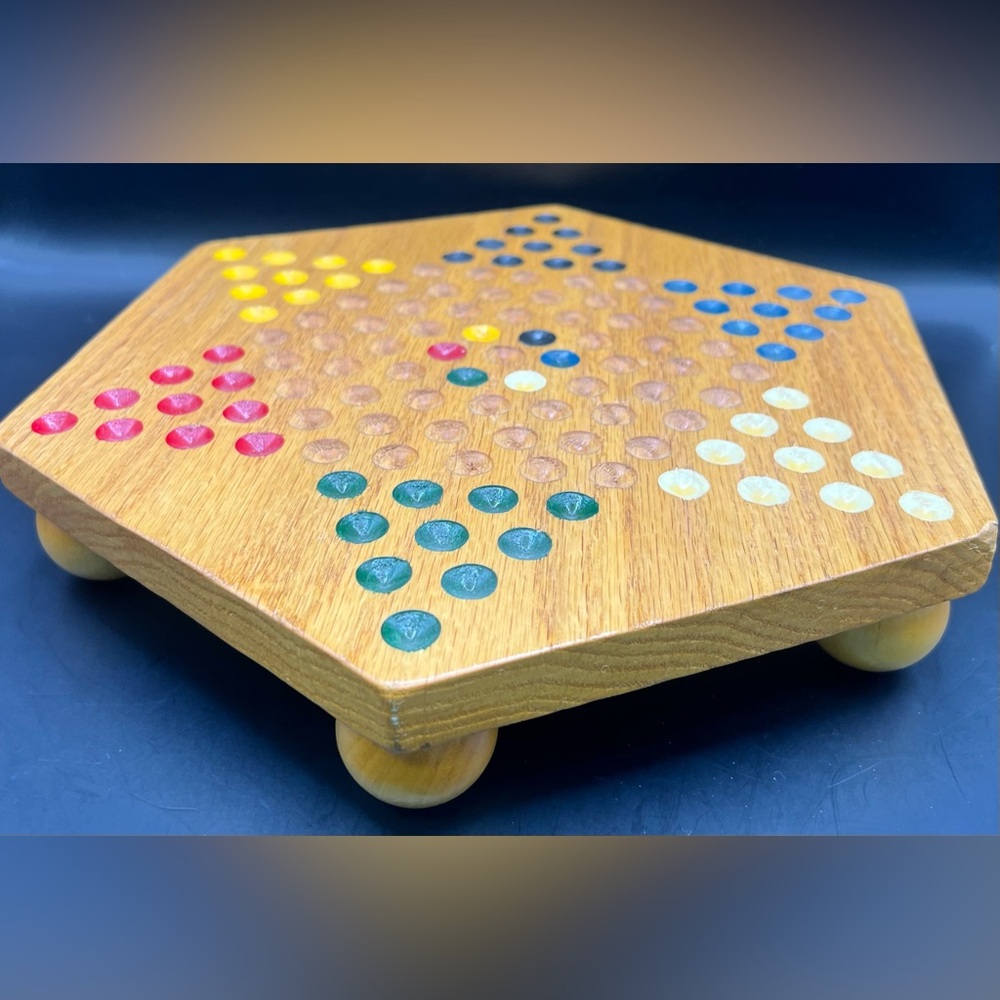 Wooden Chinese Checkers Board- Can be used to‎ show marbles